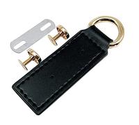 Whoasyst Anneaux en D - Clips de boucle en forme de boucle pour sangle, cravates, colliers de chien, ceintures, porte-clés, boucles multi-usages, Noir/boucle