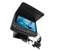 Whoasyst Appareil compact d'écholocation de pêche avec identification visuelle des poissons, longue durée de vie, plan de transport facile, idéal pour les pêcheurs en eau de mer claire, transducteur