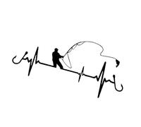 Whoasyst Autocollant motif battements de cœur de pêche pour moto réservoir d'huile et fenêtre de voiture décoration de voiture