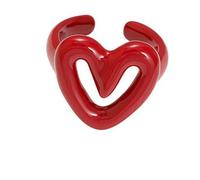 Whoasyst Bagues géométriques creuses en forme de cœur, polyvalentes, pour toutes les occasions, bagues de fête unisexes, One Size, Comme décrit, Comme décrit.