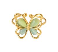 Whoasyst Bagues ouvertes d'inspiration française en acier inoxydable taille réglable pour plus de confort et d'élégance, géométrique minimaliste or simple pour femme, ensemble de nœuds fins