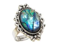 Whoasyst Bagues ouvertes tendance et colorées pour femmes et hommes, bijoux pour usage quotidien, bijoux en coquillage naturel, One Size, Comme décrit, Comme décrit.