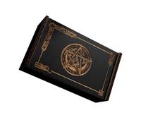 Whoasyst Boîte de rangement portable en bois pour cartes de tarot - Boîte de rangement pour cartes de divination - Décoration de sorcière - Astrologie - Boîte de rangement