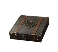 Whoasyst Boîte de rangement pour bijoux, colliers, texture bois, parfaite pour les amateurs de mode et la décoration de la maison, étui vintage