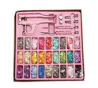 Whoasyst Boutons en métal pratiques avec boutons pression colorés en forme de cœur et étoile pour bavoirs, couches, couture et travaux manuels