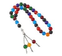 Whoasyst Bracelet de perles de prière religieuses - Accessoire religieux - Texture verre/glaçure - Convient pour les prières quotidiennes