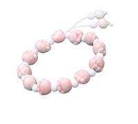 Whoasyst Bracelet en perles en céramique avec motif patte de chaton - Cordon élastique pour un usage quotidien - Bracelet en perles en céramique, One Size, Comme décrit