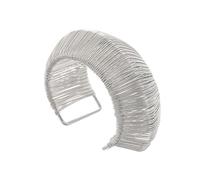 Whoasyst Bracelet jonc tissé carré contemporain réglable avec brillance métallique géométrique bracelet accessoire contemporain géométrique bijoux quotidiens, taille unique, Comme décrit