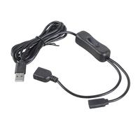 Whoasyst Câble d'extension USB vers type CREATE avec contrôle de changement 3 longueurs pour télétravail en voyage Utilisation Chargement uniquement Cordon d'extension d'alimentation CREATE