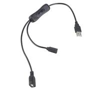 Whoasyst Câble d'extension USB vers type CREATE avec contrôle de changement 3 longueurs pour télétravail en voyage Utilisation Chargement uniquement Cordon d'extension d'alimentation CREATE