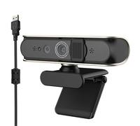Whoasyst Caméra de reconnaissance faciale WindowsHello avec câble USB 1080P et microphones à annulation du bruit, reconnaissance faciale biométrique