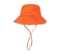 Whoasyst Chapeau de pêcheur élégant en tissu polyester avec mentonnière réglable à large bord, protection solaire, chapeau de soleil coupe-vent avec mentonnière