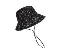 Whoasyst Chapeau de pêcheur élégant en tissu polyester avec mentonnière réglable à large bord, protection solaire, chapeau de soleil coupe-vent avec mentonnière