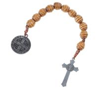 Whoasyst Chapelet en alliage avec crucifix et perles de prière Benoît Accessoires de poignet Accessoire confortable Médailles de Benoît Chapelet, taille unique, Comme décrit, Comme décrit.