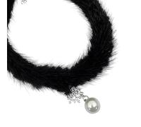 Whoasyst Collier à plumes et perles flocon de neige pour elle anniversaire, vacances, anniversaire de mariage, chaîne clavicule réglable, collier tendance confortable, One Size, Comme décrit, Comme