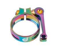 Whoasyst Collier de serrage pour selle de vélo - 33,9 mm - En alliage d'aluminium - Clip de tube pliable - Libération rapide pour tige de selle - Libération rapide