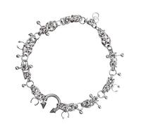 Whoasyst Collier ras du cou en alliage avec motif épine unique, style punk, bijou léger et confortable pour une fête décontractée, bijou gothique à clip nasal