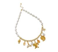 Whoasyst Collier réglable en acier inoxydable avec tortue de mer, bijou côtier pour amoureux de la plage, tortues de mer, étoiles de mer, accessoire de vacances à la plage