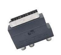 Whoasyst Connecteur adaptateur 21 broches mâle vers 3RCA femelle avec bouton marche/arrêt pour vidéo