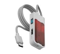 Whoasyst Convertisseur de son USB C vers 3,5 mm prenant en charge 60 W Charge rapide Utilisation simultanée pour téléphones portables tablettes Adaptateur de jeu