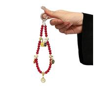 Whoasyst Cordon à perles pour porte-cartes et décoration culturelle chinoise traditionnelle - Sangle de téléphone portable - Cinq chemins - Dieux de la richesse