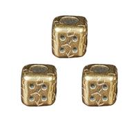 Whoasyst Dés en laiton, poignards, perles, paracordes tissées, accessoires pour bijoux et accessoires de décoration