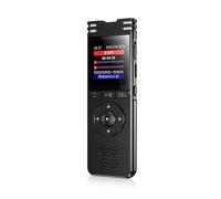Whoasyst Enregistreurs vocaux 32 Go 64 Go avec batterie longue 1 clic Grand écran Son Vidéo pour étudiants et journalistes Vidéo avec lecture