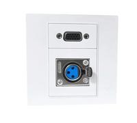 Whoasyst Façade murale Speakon / adaptateur femelle 3 broches pour ordinateur portable, projecteur, accessoires de salle de conférence, panneau AV