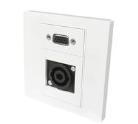 Whoasyst Façade murale Speakon / adaptateur femelle 3 broches pour ordinateur portable, projecteur, accessoires de salle de conférence, panneau AV