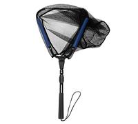 Whoasyst Filet de pêche portable en alliage d'aluminium résistant à l'usure télescopique pliable pour pêche à la carpe Outil flottant pour poissons d'eau salée Extensible pour télescopique et pliable