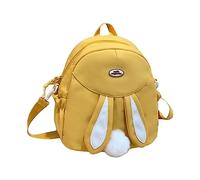 Whoasyst Joli sac à dos pour femme, sac d'école, sac à bandoulière, sac de voyage pour étudiant, petit animal, jaune