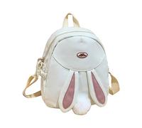 Whoasyst Joli sac à dos pour femme, sac d'école, sac à bandoulière, sac de voyage pour étudiant, petit animal, blanc