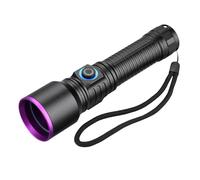 Whoasyst Lampe torche ultraviolette en aluminium de 138 mm de longueur idéale pour une manipulation facile lors d'une évaluation prolongée des pierres précieuses pour une détection parasite