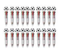 Whoasyst Lot de 10/20/30 stylos à bille 4 couleurs avec motif balle de sport pour étudiants - Marqueur multicolore
