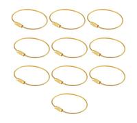 Whoasyst Lot de 10 anneaux porte-clés en métal robuste, couleurs assorties, fournitures d'artisanat colorées pour l'organisation, porte-clés facile à ouvrir pour une utilisation au bureau