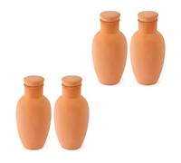 Whoasyst Lot de 4 pics d'arrosage automatique en argile rouge Capacité 450 ml Idéal pour la maison, le balcon, le feuillage et l'irrigation du jardin