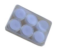 Whoasyst Lot de 6 boîtes de rangement en acrylique avec couvercle fileté portable en pierre transparente pour collection de bijoux vitrine avec couvercle, Misura unica, Comme décrit