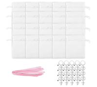 Whoasyst Lot de 60 porte-clés à breloques angéliques pour cadeaux spéciaux et célébrations Comprend des pochettes organisées pour utiliser des sacs cadeaux organisés