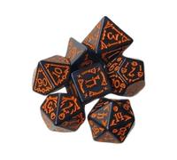 Whoasyst Lot de 7 dés de formes variées - Nombre de visages différents - Numéros éducatifs numériques - Divertissement de bureau - En acrylique - Pour jeux de fêtes