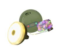 Whoasyst Lumières de camping étanches rechargeables pour atmosphères extérieures Lumière portable enroulable lampe LED ficelle rechargeable