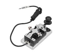 Whoasyst Morse 4KCW Telegraph Key Telegraphing Stainless Hand ShortWave Radio Morse Communication Enseignement Outil de communication Accessoire