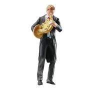 Whoasyst Musiciens miniatures en résine jouant du violon échelle 1/64 Idéal pour les projets éducatifs Jouet musical éducatif