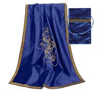 Whoasyst Nappe de divination en velours avec pochette de tarot en tissu nordique métaphysique pour cartes de jeu de société, tapis de cartes, tapis de jeu, tissu pour jeu de société Oracle