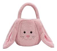 Whoasyst Panier à œufs de Pâques en peluche pour enfants, sacs fourre-tout pour bonbons, seau de transport, panier à œufs de café blanc et gris pour rassembler des œufs en peluche ferme - pour petite