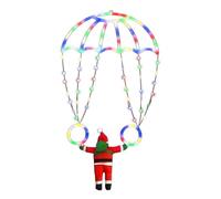 Whoasyst Parachutes de Père Noël à suspendre pour décoration extérieure et intérieure pour Noël, toit, fenêtre, fête, éclairage pour la maison et le jardin