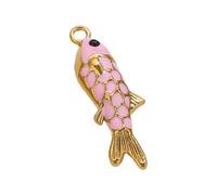 Whoasyst Pendentif en forme de poisson artistique aux couleurs vives pour un design unique de collier et un cadeau unique en forme de poisson, One Size, Comme décrit, Comme décrit.