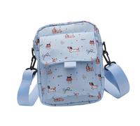 Whoasyst Petit sac à bandoulière multifonction à motif teckel japonais avec fermeture éclair pour femmes, adolescentes, sac à bandoulière unisexe, bleu clair, One Size