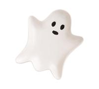 Whoasyst Plateau de rangement pour bijoux en céramique sur le thème d'Halloween avec adorable forme de spectres pour bagues, boucles d'oreilles, bijoux