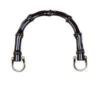 Whoasyst Poignée de sac à main tendance en résine noire imitation bambou avec boucle en métal pour travaux manuels, sacs à main, accessoires, style 1, One Size