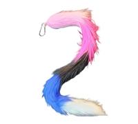 Whoasyst Porte-clés avec code de queue de loup fin et transportable pour fête, décontracté, tendance, faux cheveux, Couleur numéro 15, M
